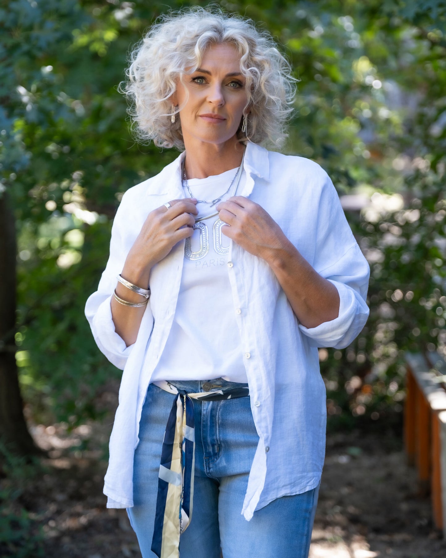 Dreamy Delight Linen Shirt | White