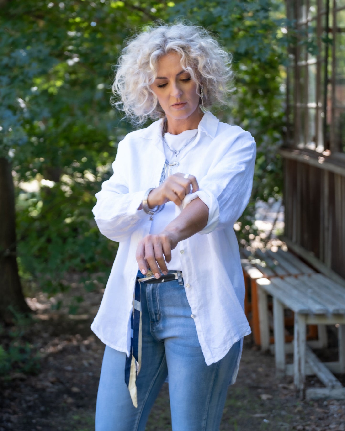 Dreamy Delight Linen Shirt | White
