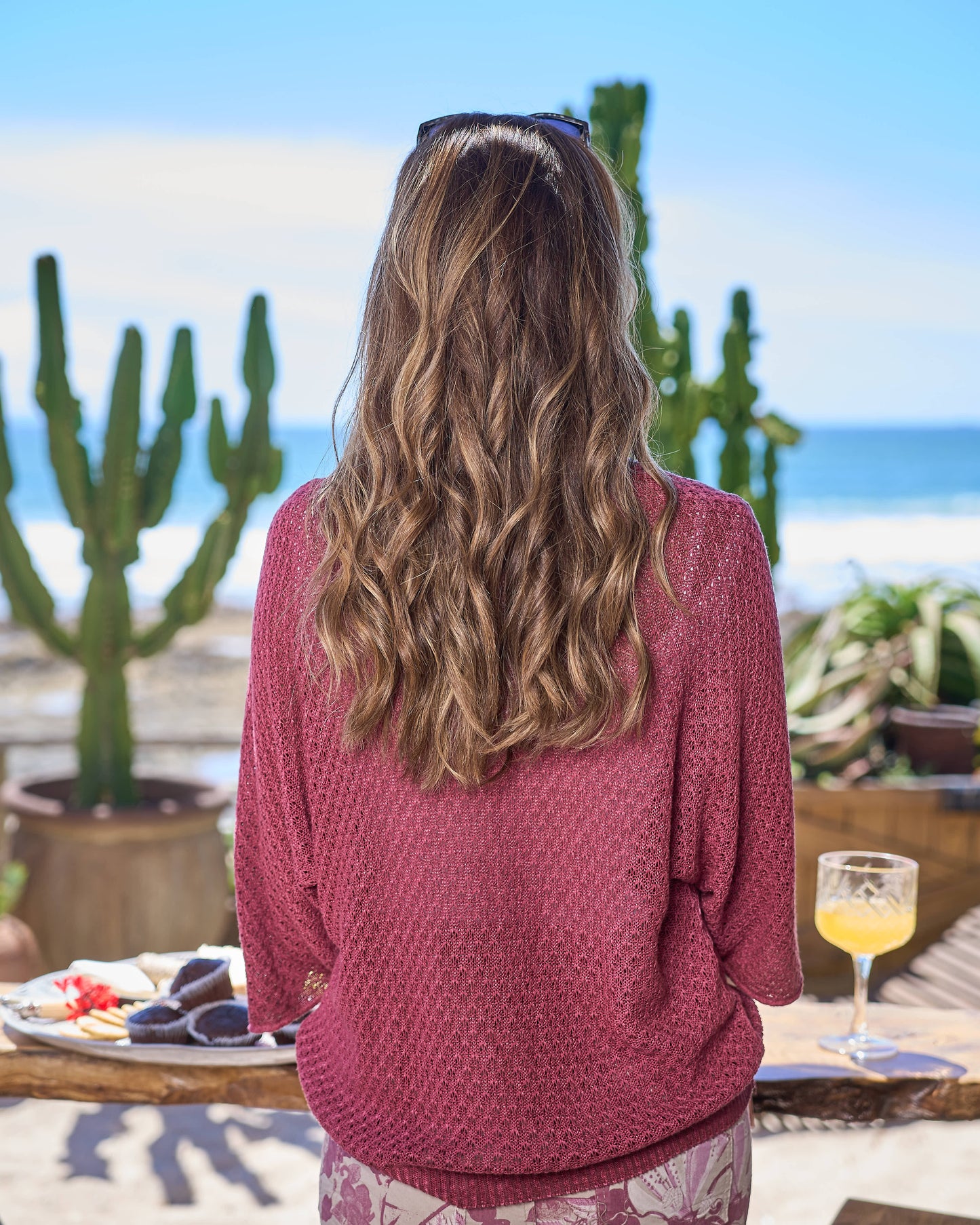 Drop Stitch Knit | Wine