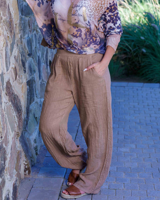 Effortless Linen Pants | Camel
