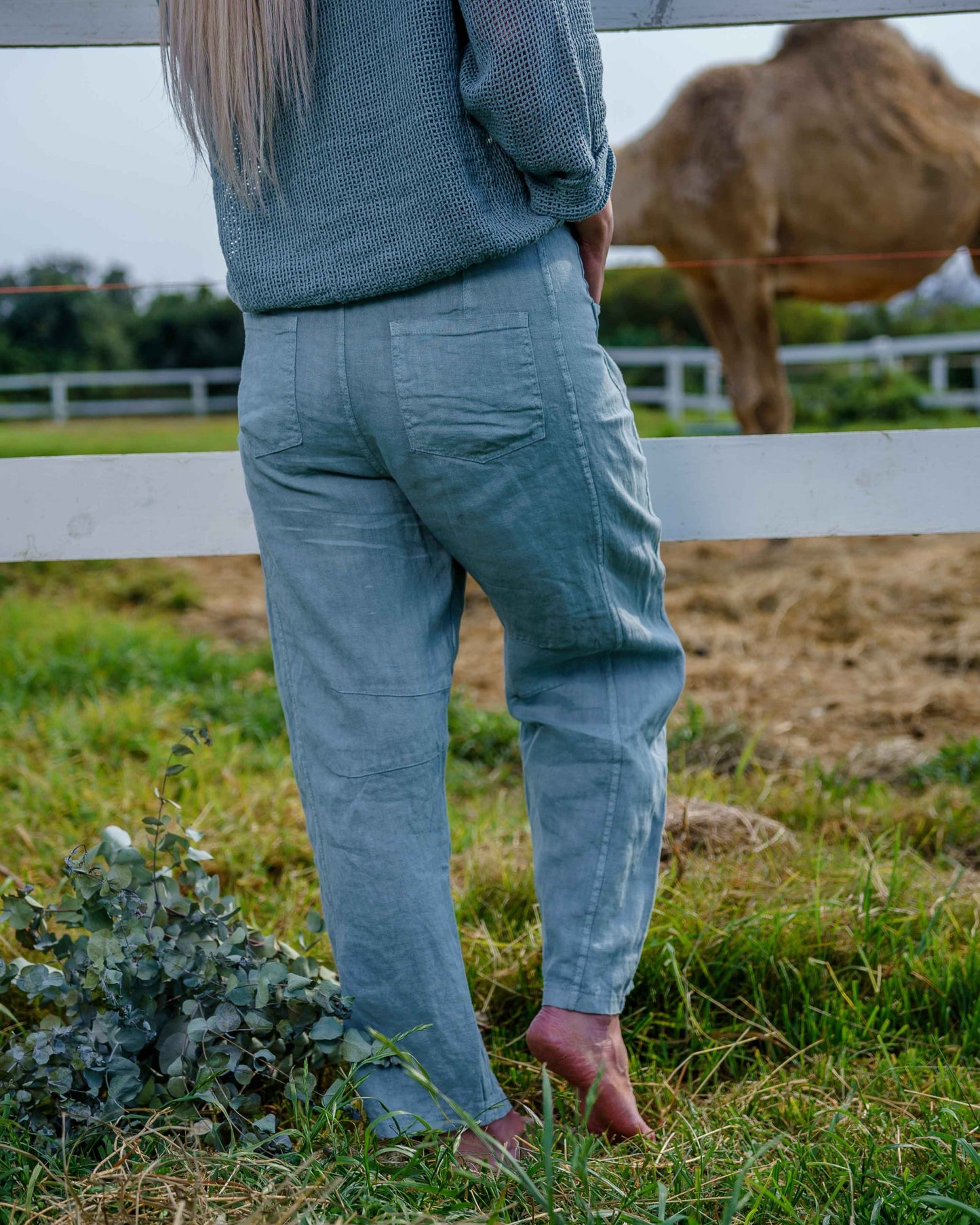 Executive Linen Pants | Sage