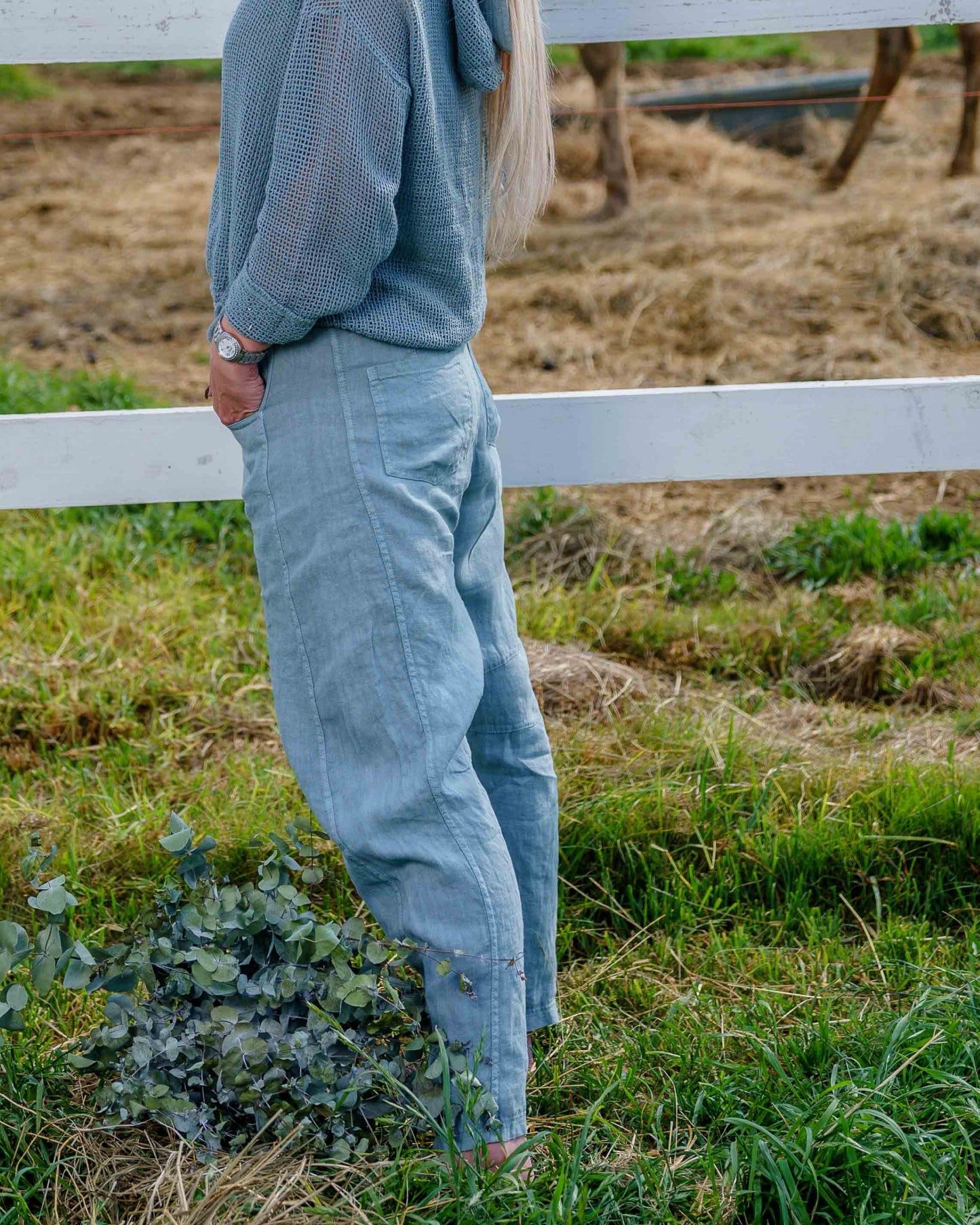 Executive Linen Pants | Sage