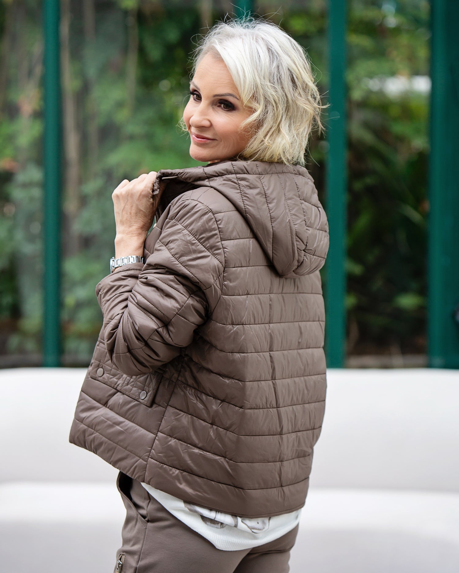 Featherline Puffer Jacket | Mocha