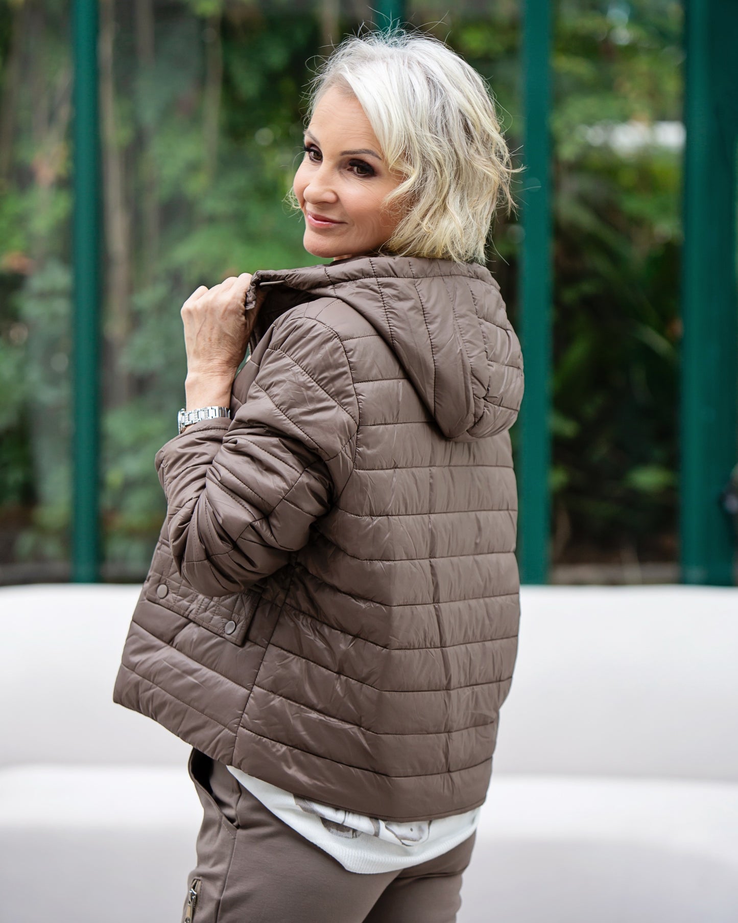 Featherline Puffer Jacket | Mocha