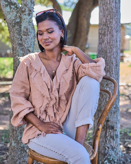 Florence Flow Linen Shirt | Biscotto