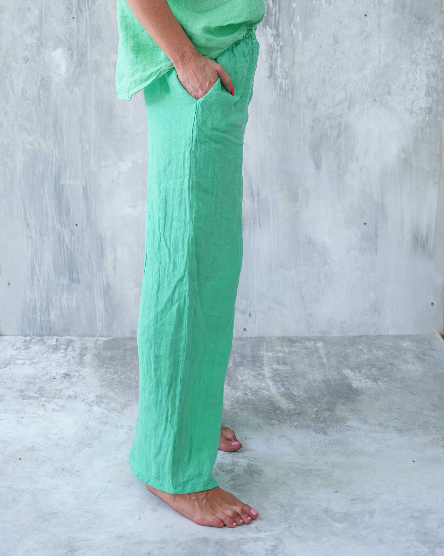 Forevermore Linen Pants | Green