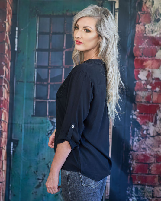 French Kiss Shirt | Black