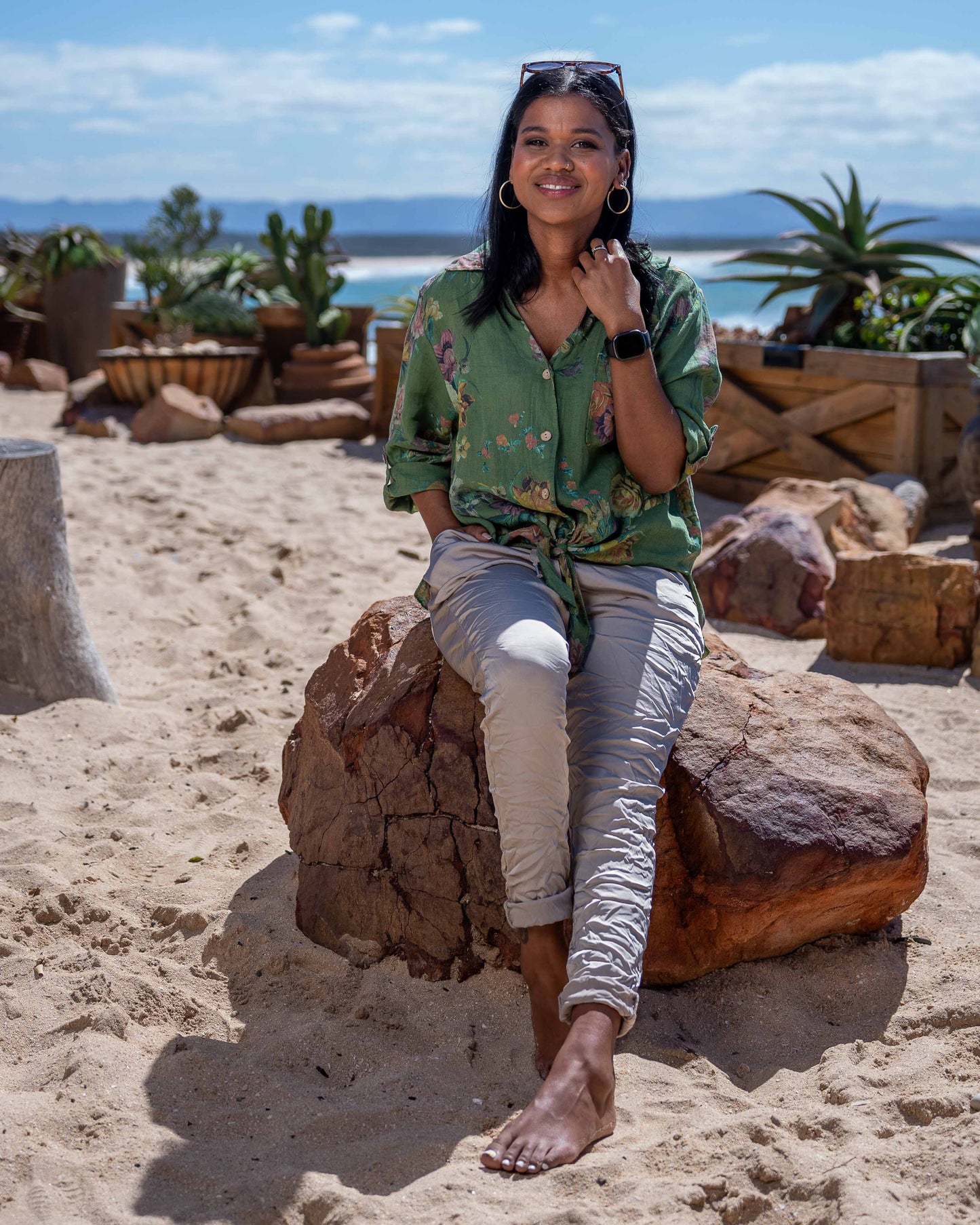 Garden Party Linen Shirt | Green