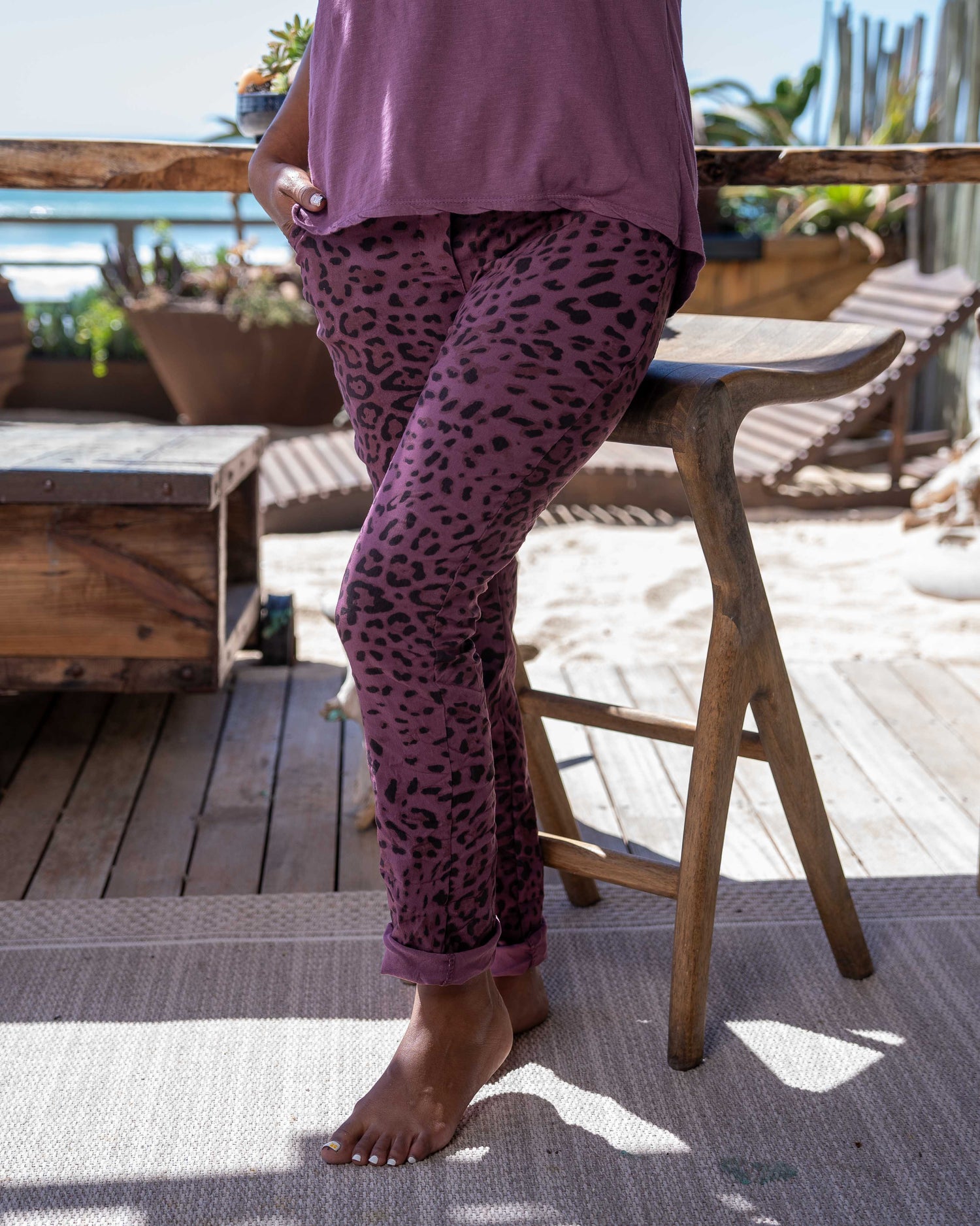 Glamour Galore Drawstring Pants | Grape
