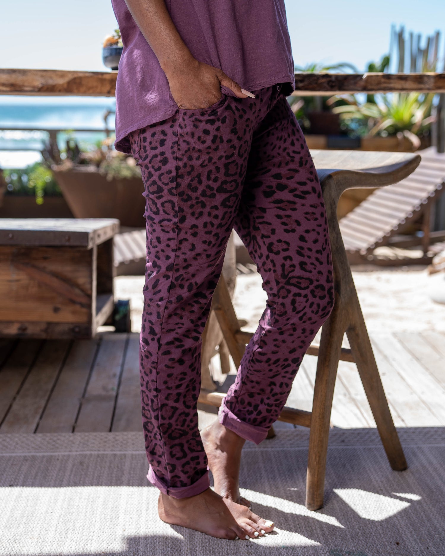 Glamour Galore Drawstring Pants | Grape