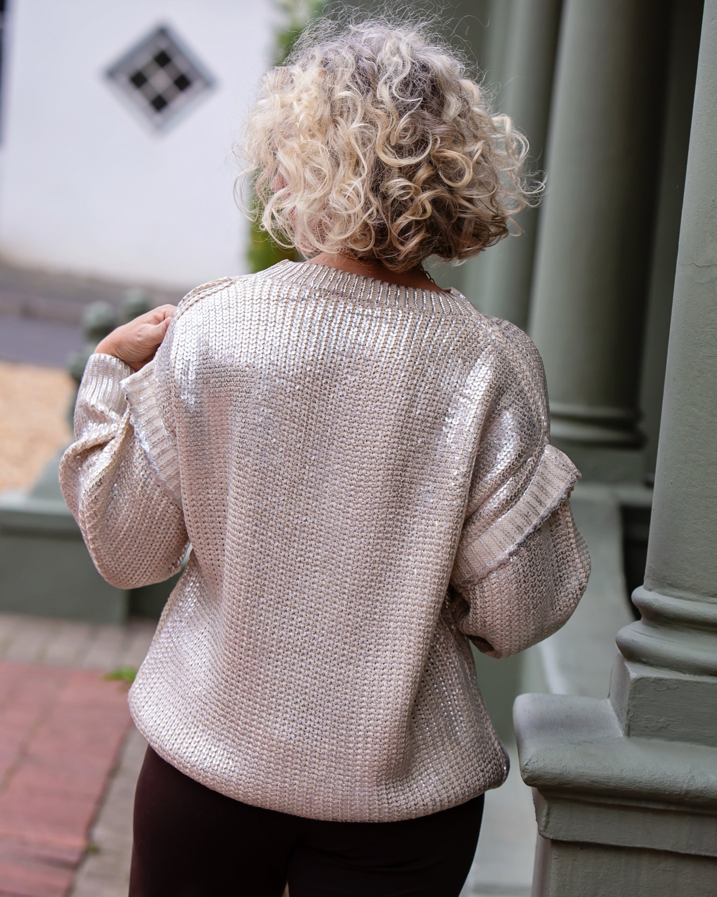 Metallic Foil Knit