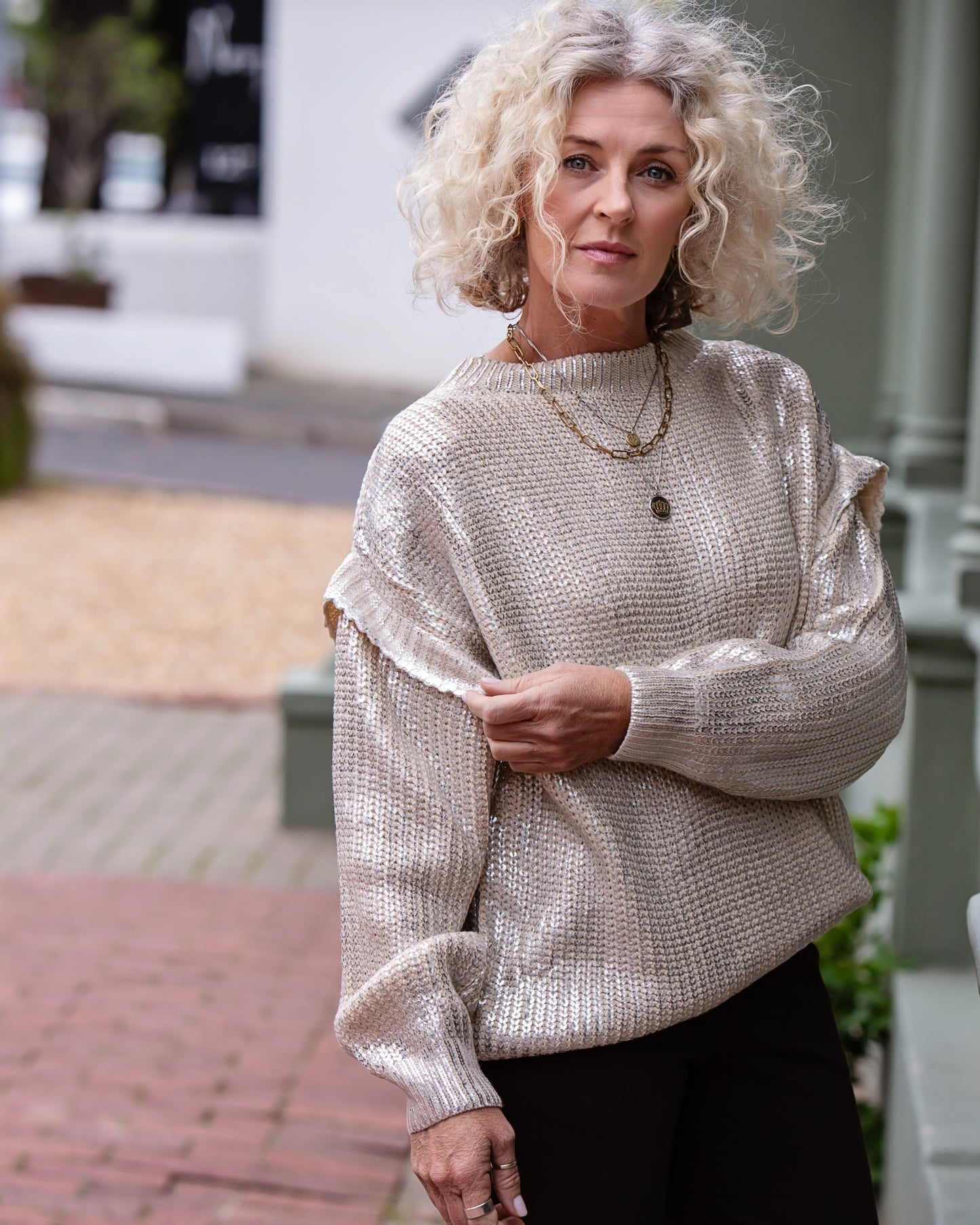 Metallic Foil Knit
