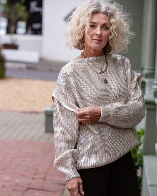 Metallic Foil Knit