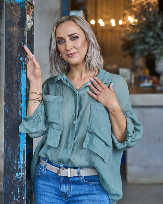 Gracefully Yours Shirt | Sage