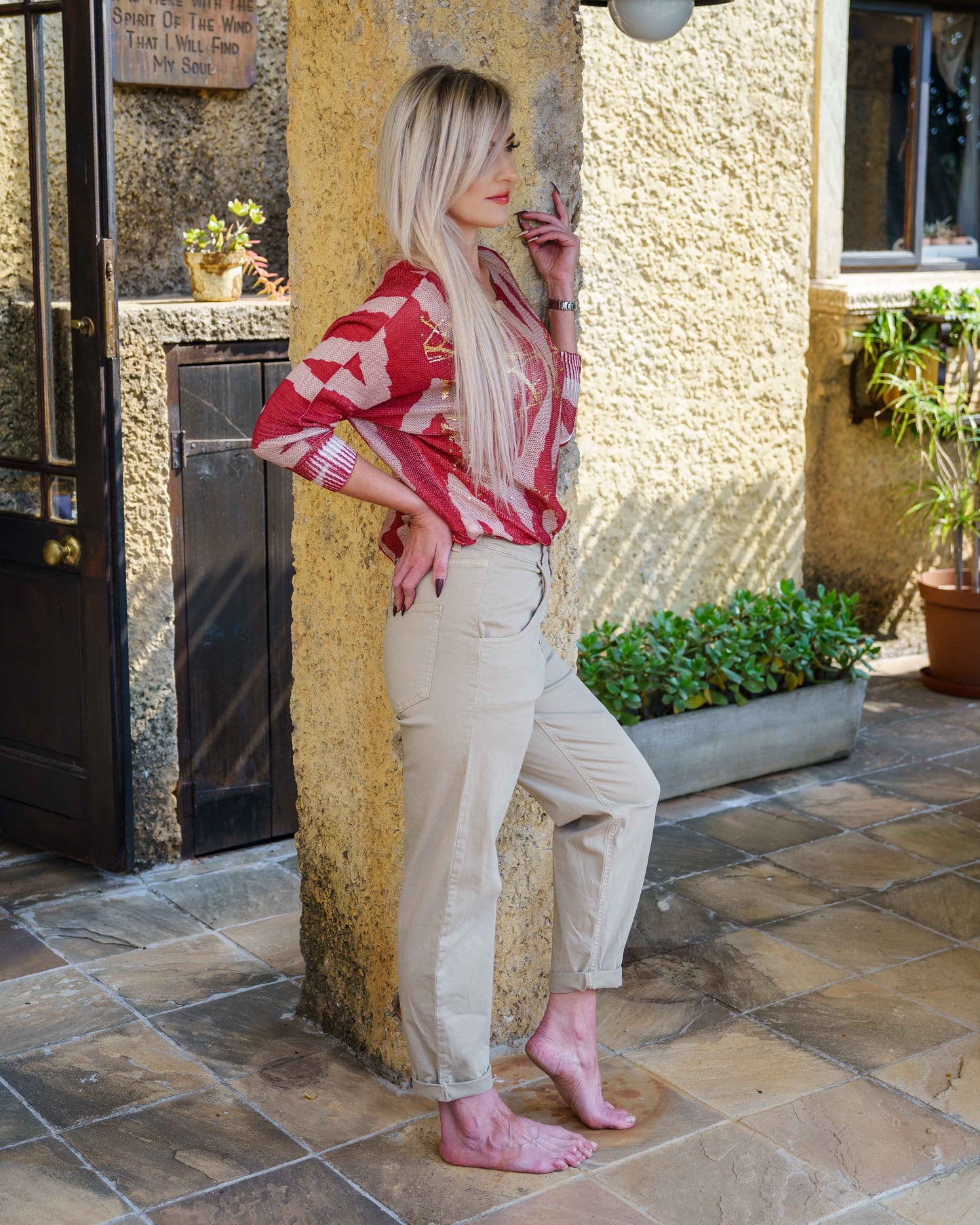 Harmony Knit | Crimson Gold