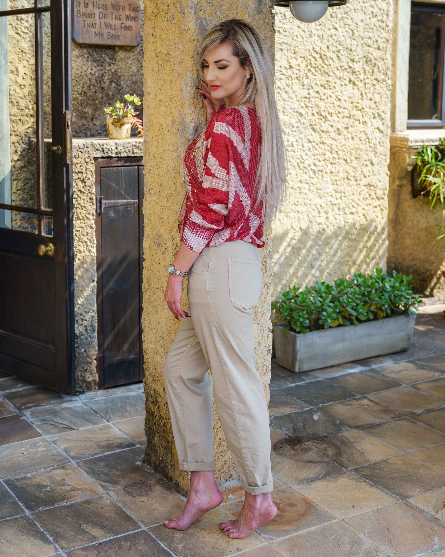 Harmony Knit | Crimson Gold