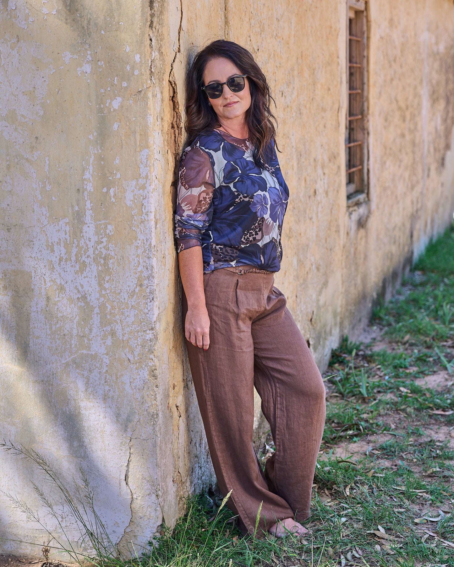 Heart Beating Mesh Top | Navy