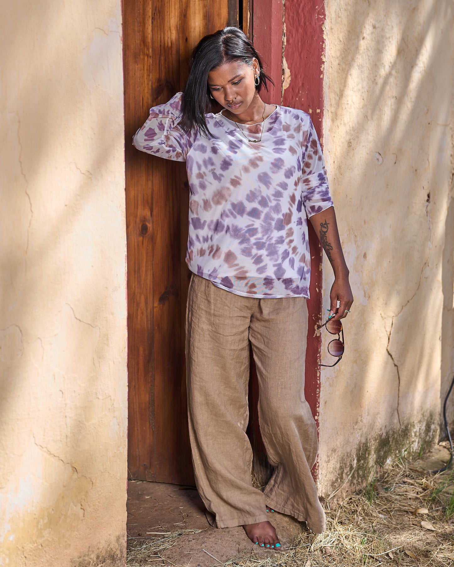 Heart Beating Mesh Top | Polka