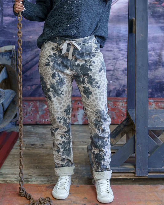 Highway Harmony Drawstring Pants | Beige