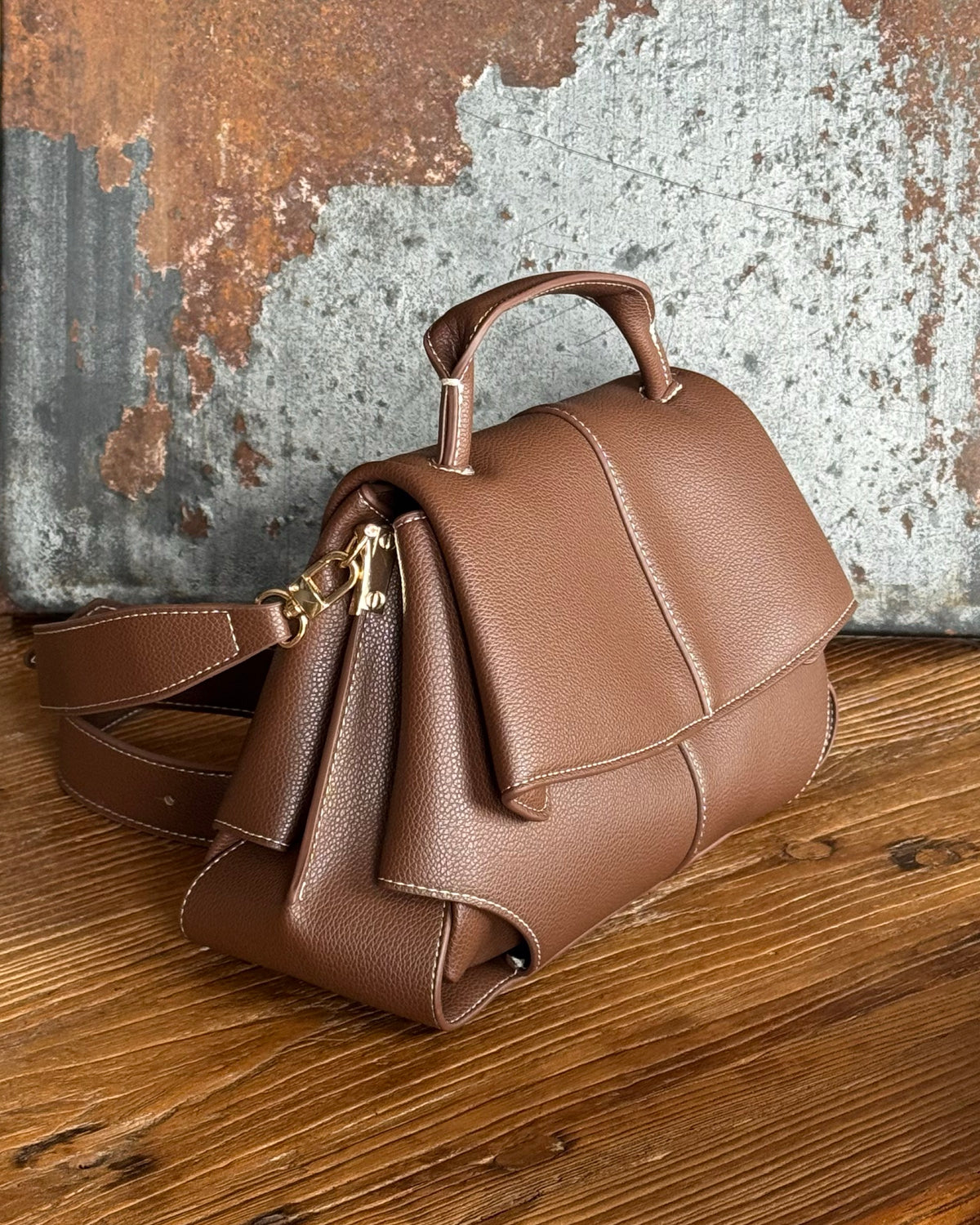 The Milano Crossbody Bag | Choc Brown