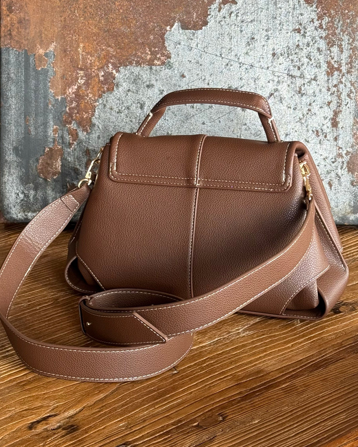 The Milano Crossbody Bag | Choc Brown