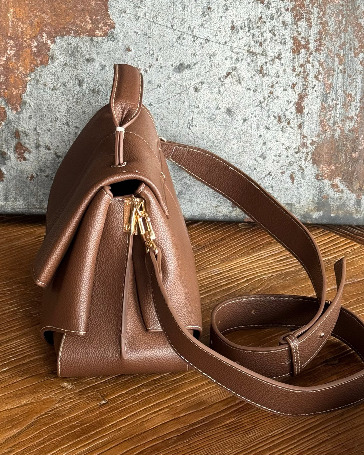 The Milano Crossbody Bag | Choc Brown