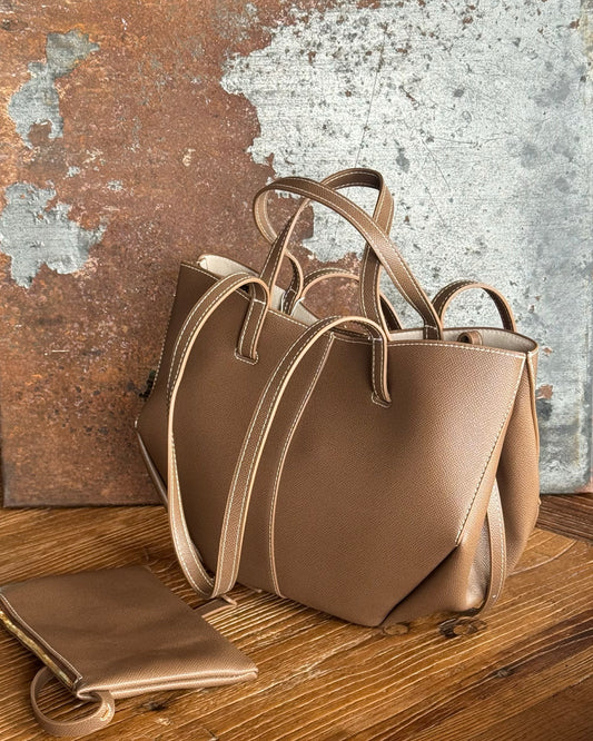 The Florence Wing Tote | Taupe
