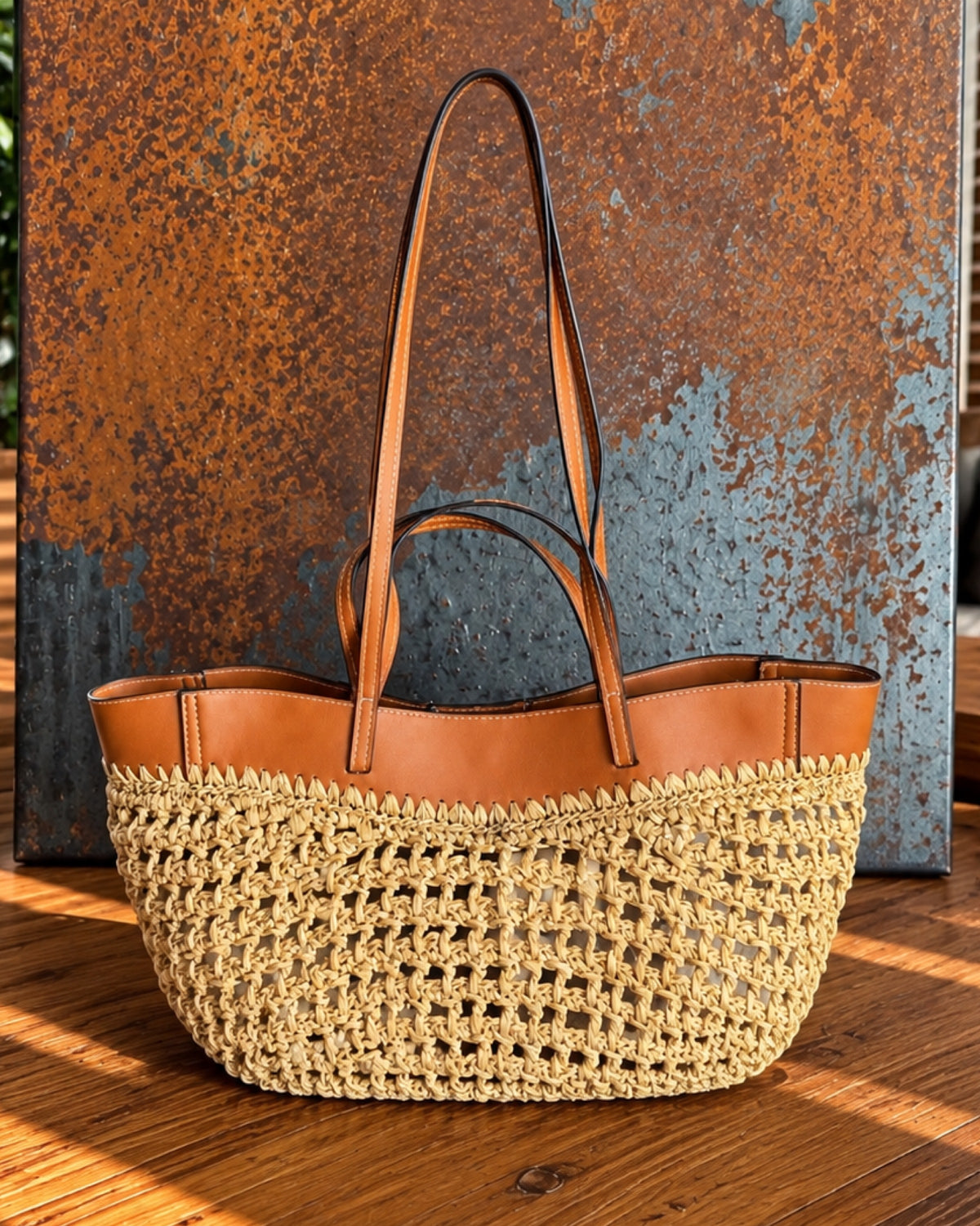 The Capri Raffia Tote