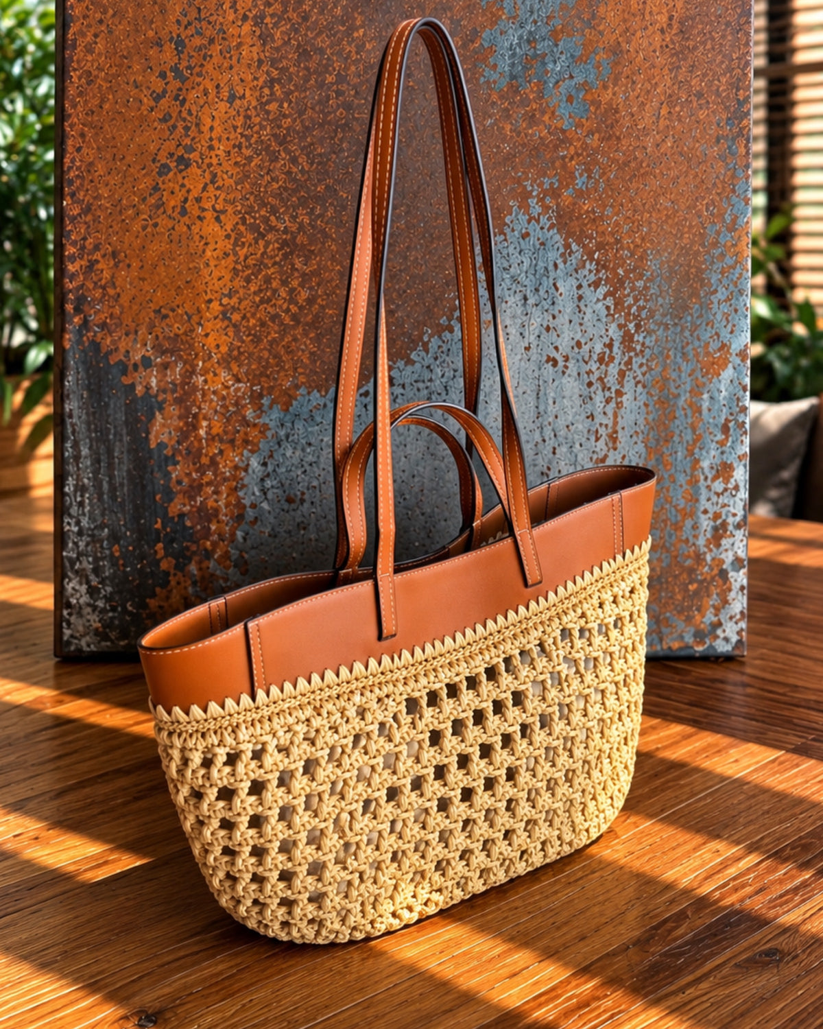The Capri Raffia Tote