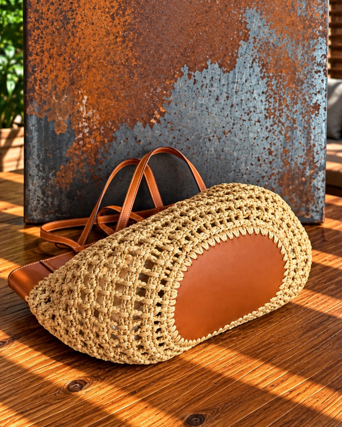 The Capri Raffia Tote