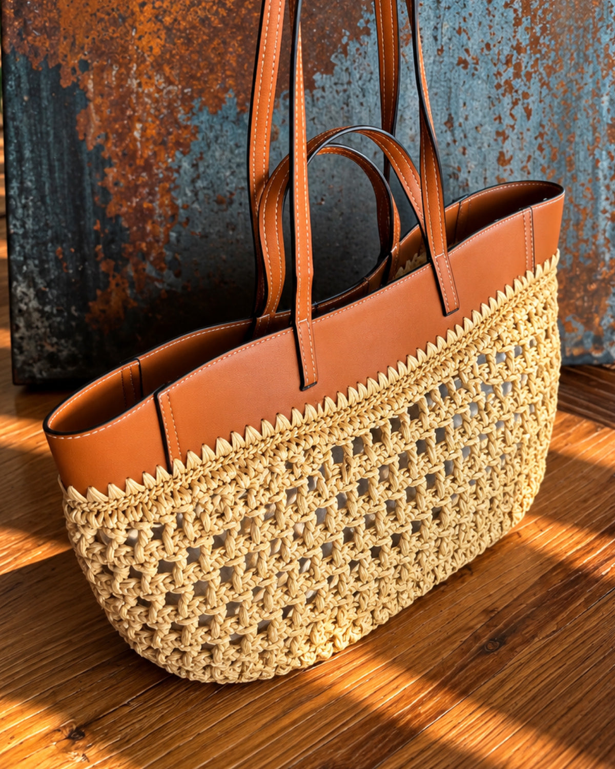 The Capri Raffia Tote
