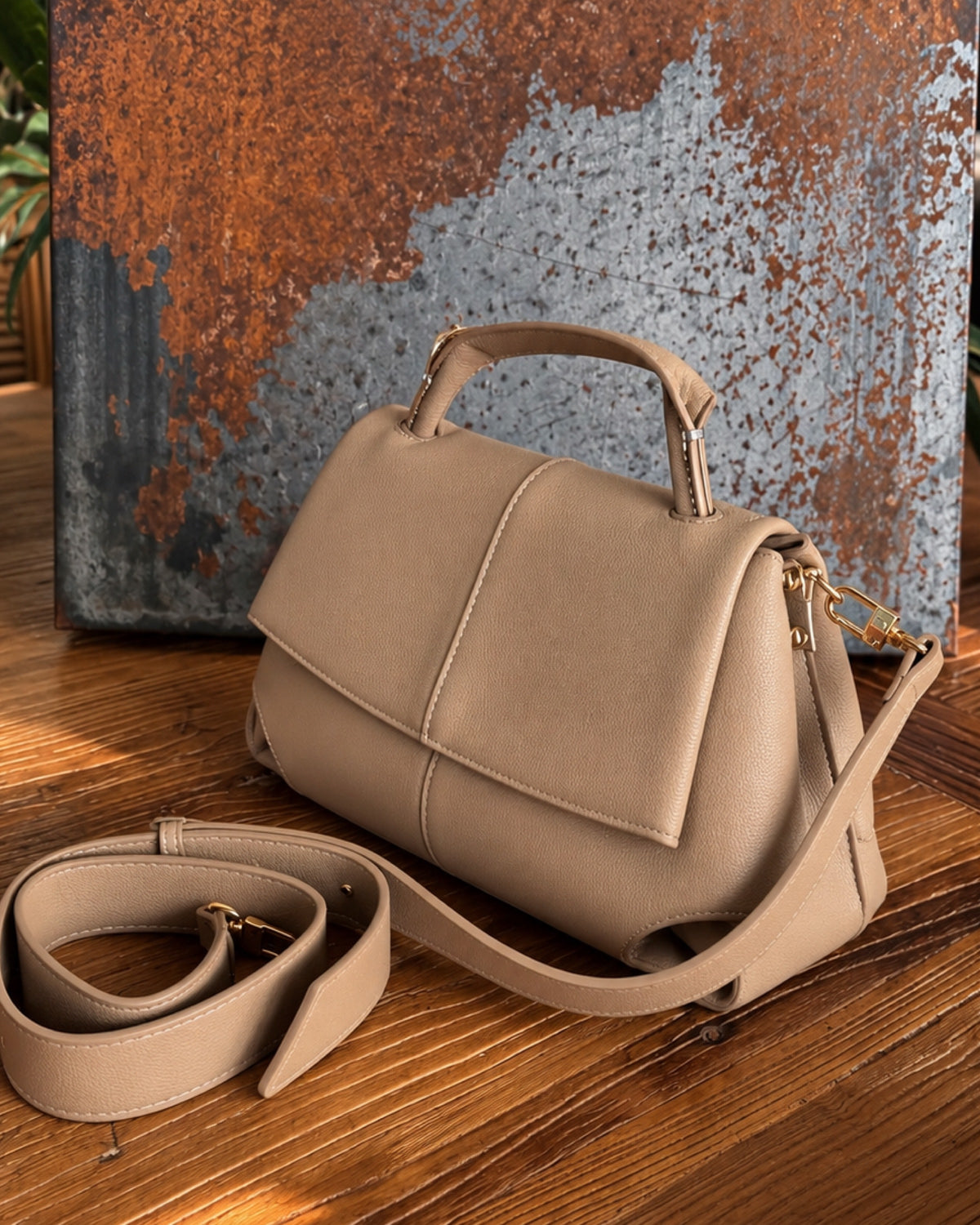 The Milano Crossbody Bag | Khaki