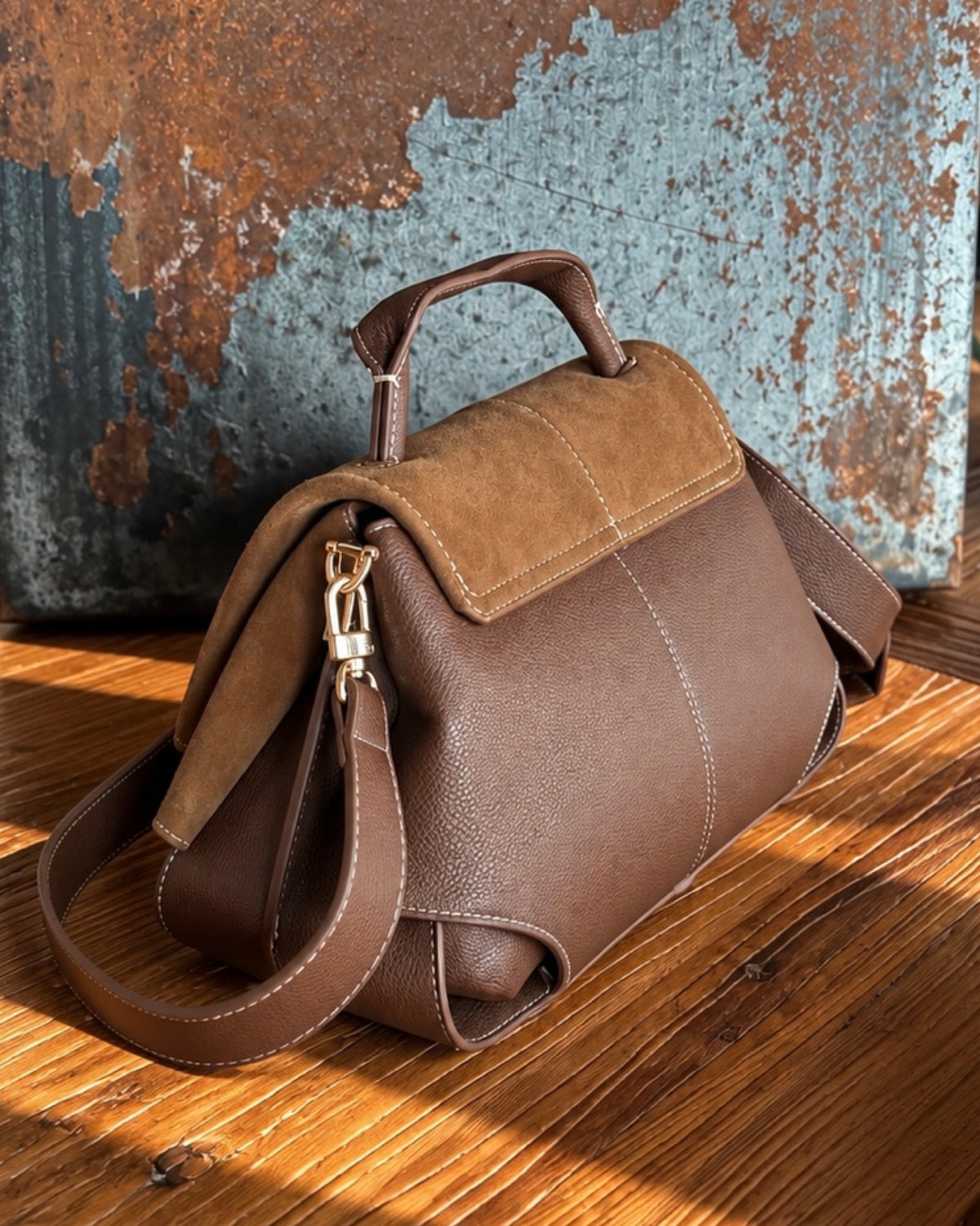 The Milano Crossbody Bag | Frosted Brown