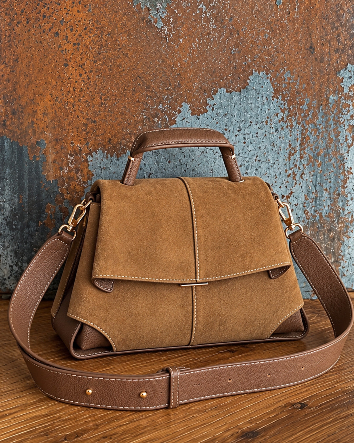The Milano Crossbody Bag | Frosted Brown