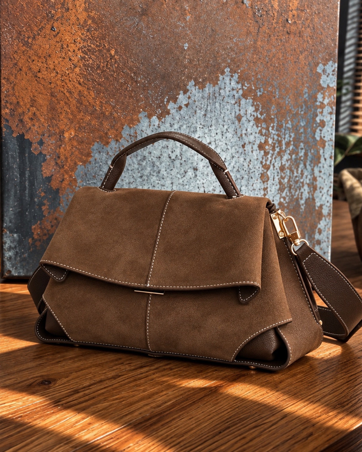 The Milano Crossbody Bag | Frosted Brown