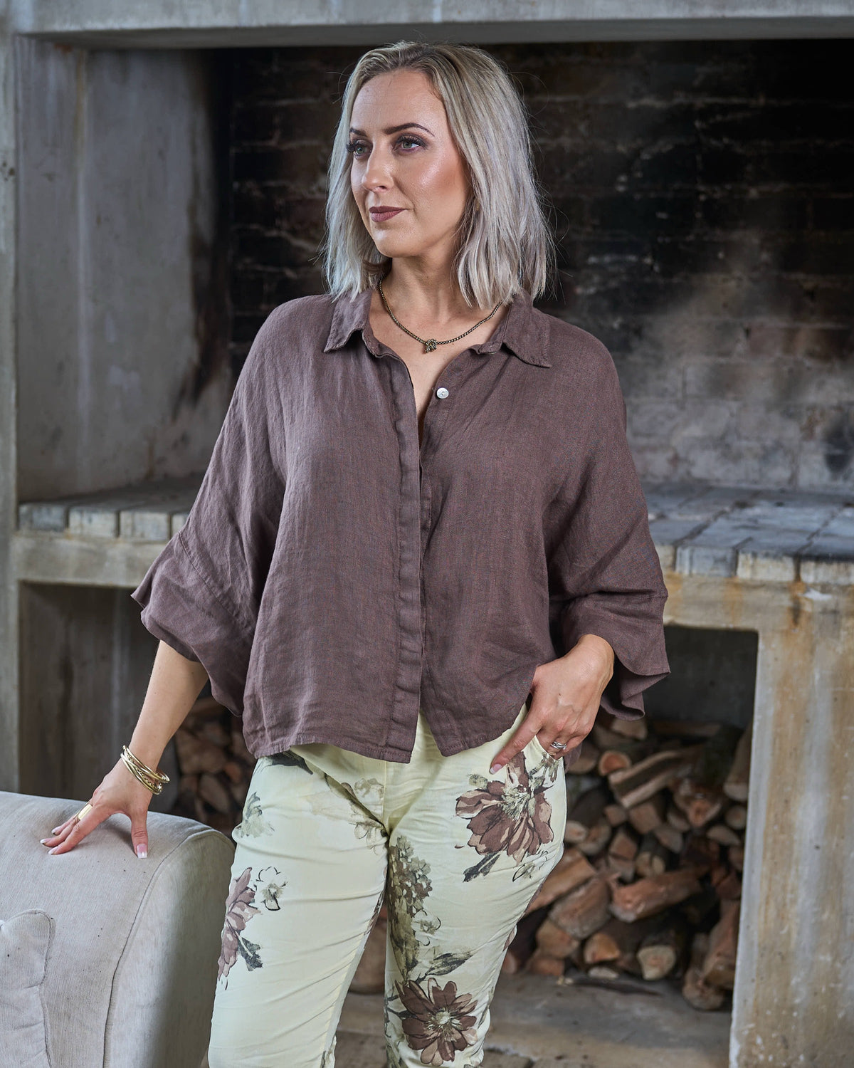The Signature Linen Shirt | Rich Choc