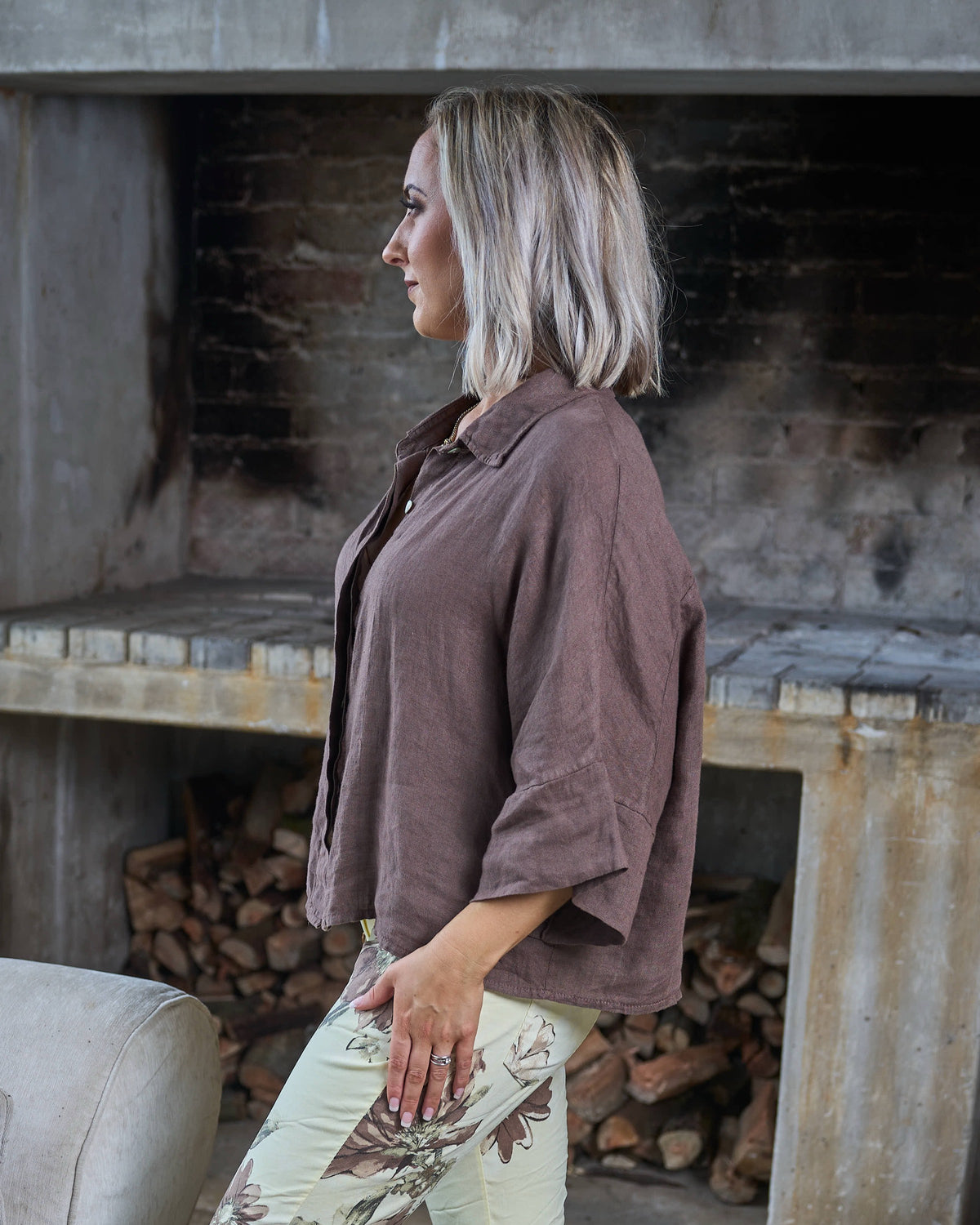 The Signature Linen Shirt | Rich Choc