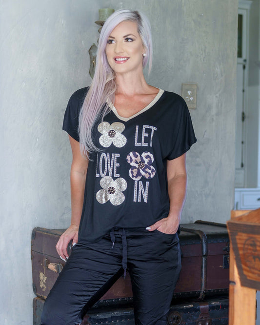 Let Love In Top | Black