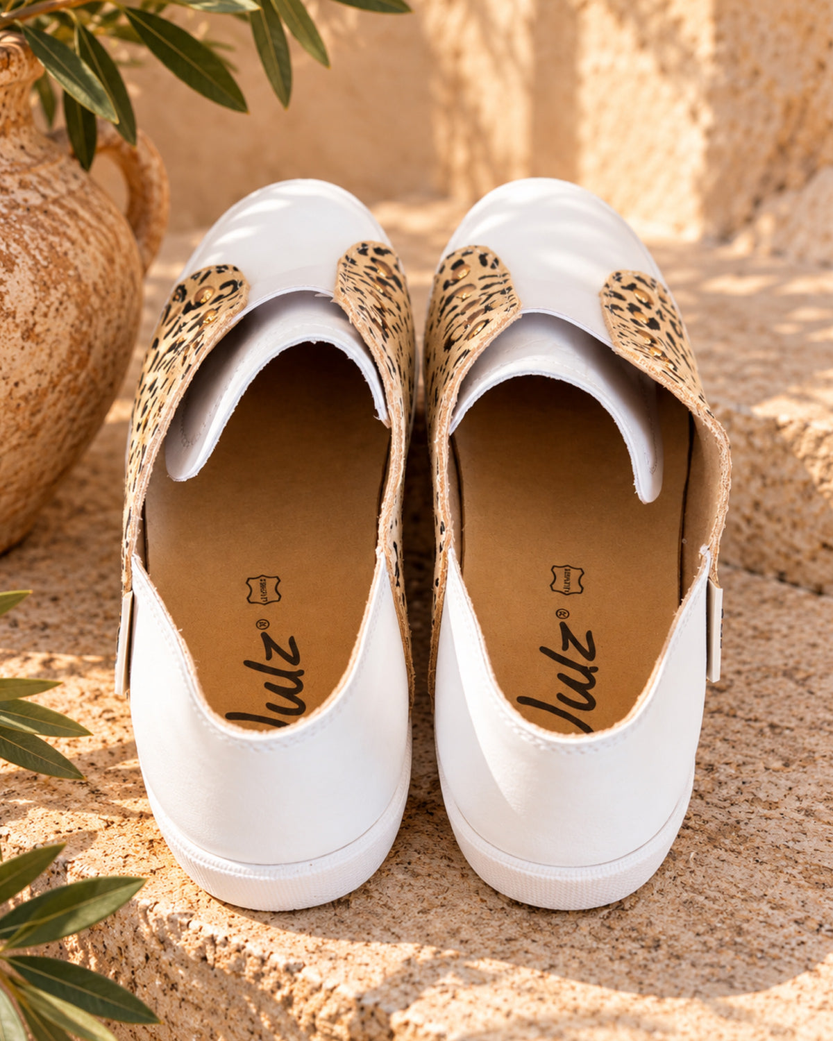 Vicki White + Elastic Slip On | White