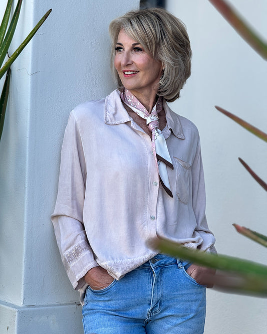 Halo Hem Shirt | Blush