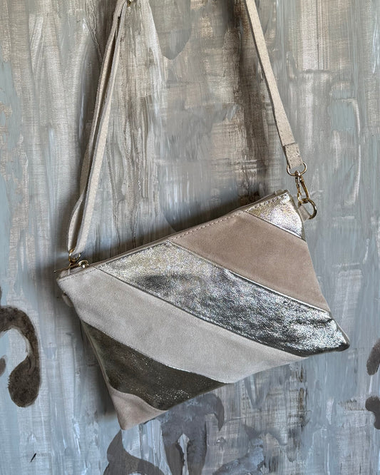3 Tone Shimmer Sling Bag | Champagne