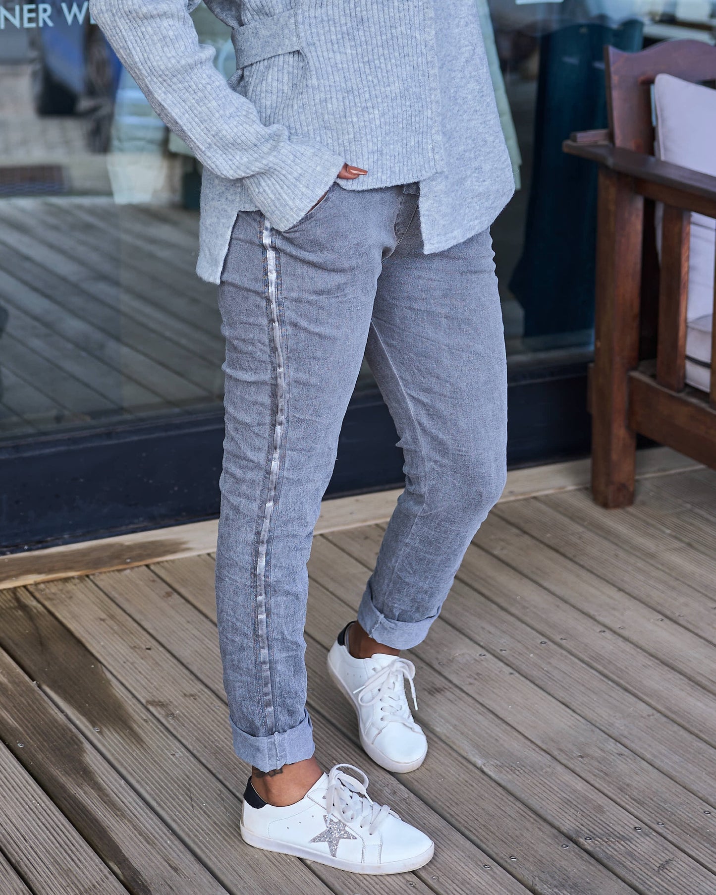 Senorita Drawstring Pants | Grey