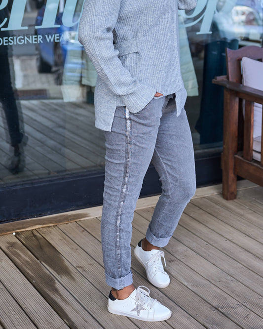 Senorita Drawstring Pants | Grey