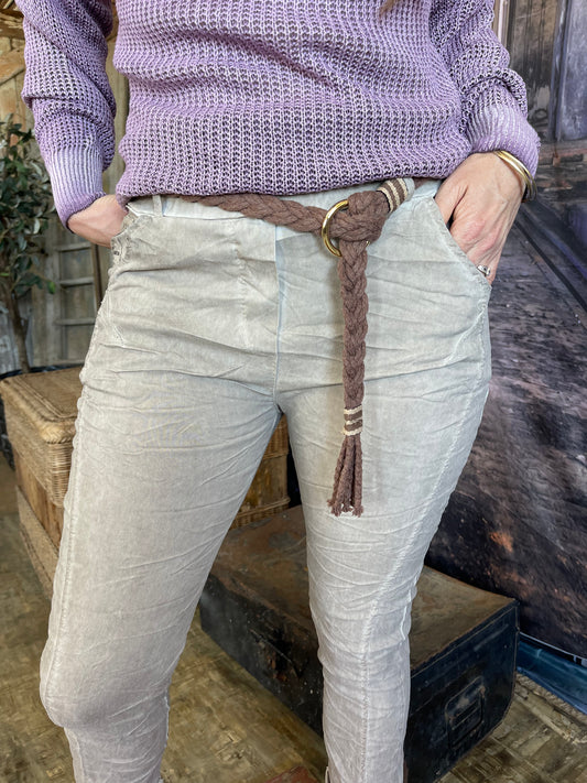 Timeless Twist Drawstring Pants | Blush