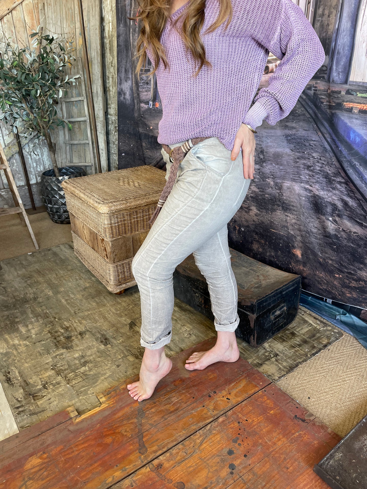 Timeless Twist Drawstring Pants | Blush