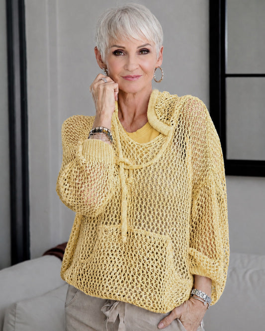 Endless Love Hoodie Knit | Yellow