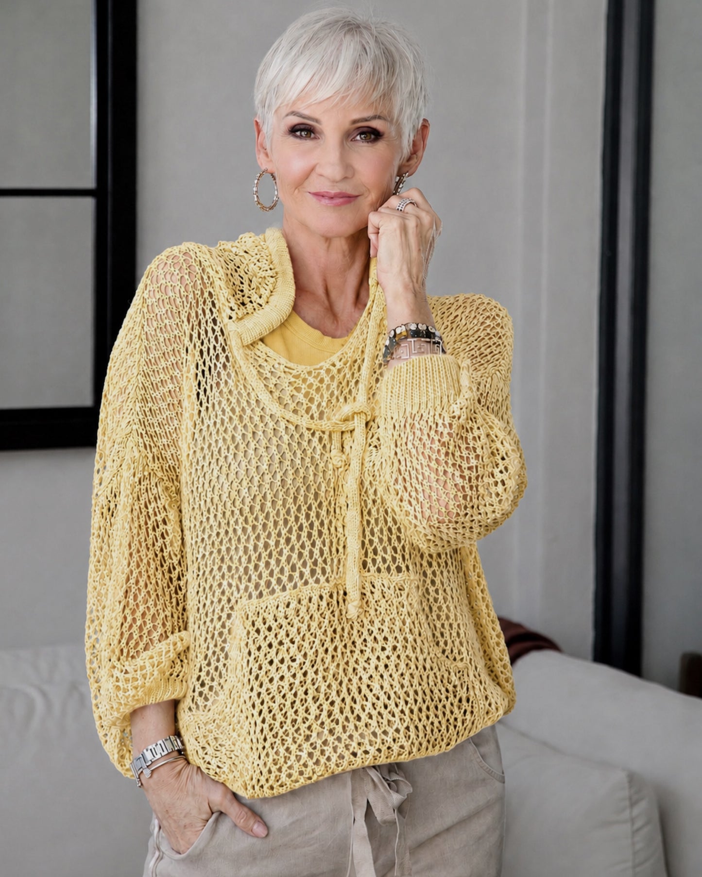 Endless Love Hoodie Knit | Yellow
