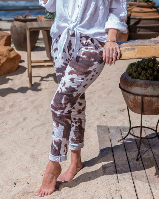 Rodeo Ready Drawstring Pants | White