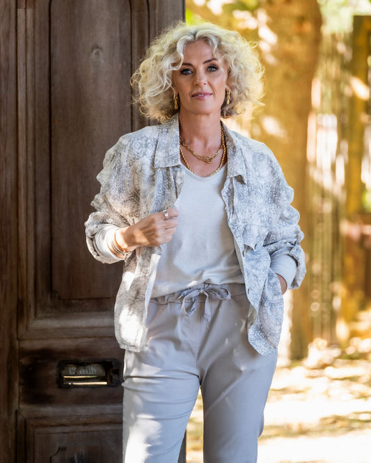 Jasmine Linen Top | Beige