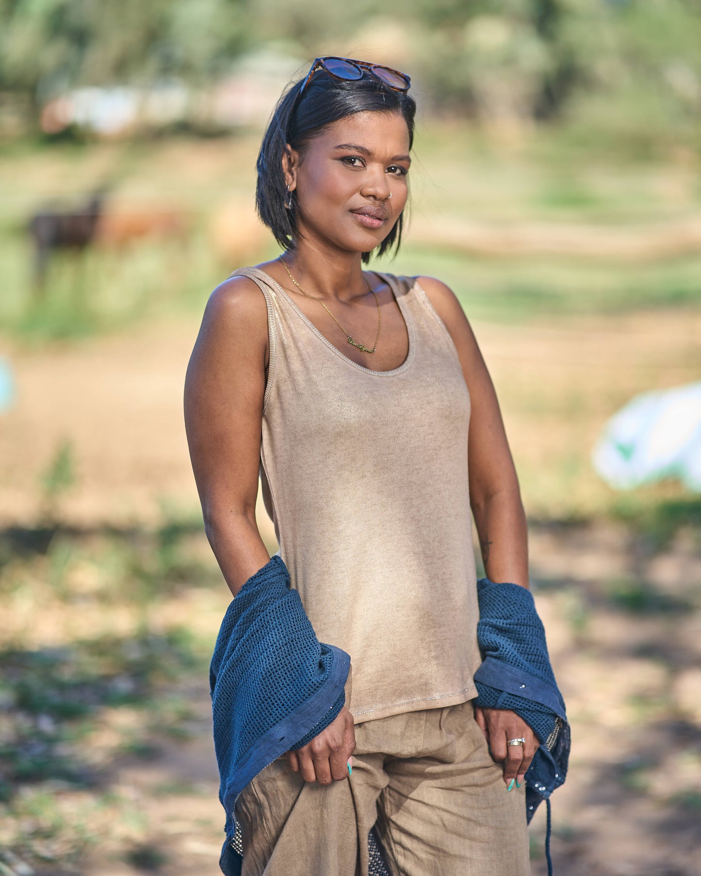 Kissed By Italy Cami | Camel